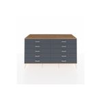 Dienni Kronos Konsol 10 Çekmeceli 176 x 59 x 99 cm Antrasit - Çam - Antrasit