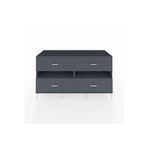 Dienni Kronos Konsol 2 Raflı 4 Çekmeceli 176 x 59 x 99 cm Antrasit - Antrasit