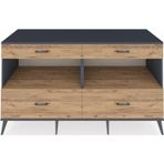 Dienni Kronos Konsol 2 Raflı 4 Çekmeceli 176x59x99 Antrasit-Çam