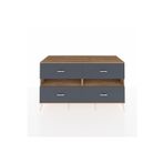 Dienni Kronos Konsol 2 Raflı 4 Çekmeceli 176x59x99 Çam-Çam/Antrasit