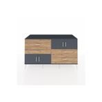 Dienni Kronos Konsol 2 Raflı 4 Çekmeceli 4 Kapaklı 176x59x99 Antrasit-Antrasit/Çam