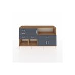 Dienni Kronos Konsol 2 Raflı 5 Çekmeceli 3 Kapaklı 176x59x99 Antrasit-Çam