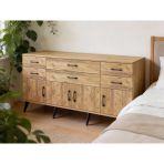 Dienni Kronos Konsol 2 Raflı 6 Çekmeceli 4 Kapaklı 176X59x83 Çam-Çam/Çam