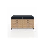 Dienni Kronos Konsol 2 Raflı 8 Çekmeceli 176 x 59 x 99 cm Antrasit - Çam - Antrasit