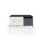 Dienni Kronos Konsol 3 Raflı 3 Çekmeceli 3 Kapaklı 220 x 59 x 99 cm Antrasit - Aytaşı - Antrasit