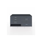Dienni Kronos Konsol 3 Raflı 3 Çekmeceli 4 Kapaklı 176 x 59 x 99 cm Antrasit - Antrasit