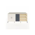 Dienni Kronos Konsol 3 Raflı 4 Çekmeceli 2 Kapaklı 220 x 59 x 99 cm Aytaşı - Antrasit - Aytaşı
