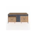 Dienni Kronos Konsol 3 Raflı 6 Çekmeceli 4 Kapaklı 220 x 59 x 99 cm Çam - Çam - Antrasit