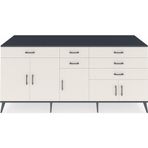 Dienni Kronos Konsol 3 Raflı 6 Çekmeceli 5 Kapaklı 220 x 59 x 99 cm Antrasit - Aytaşı - Aytaşı