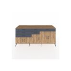Dienni Kronos Konsol 3 Raflı 6 Çekmeceli 5 Kapaklı 220 x 59 x 99 cm Çam - Antrasit - Çam