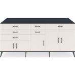 Dienni Kronos Konsol 3 Raflı 6 Çekmeceli 5 Kapaklı 220x59x99 Antrasit-Aytaşı/Aytaşı