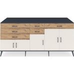 Dienni Kronos Konsol 3 Raflı 6 Çekmeceli 5 Kapaklı 220x59x99 Çam-Antrasit/Aytaşı