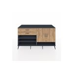 Dienni Kronos Konsol 4 Raflı 2 Çekmeceli 2 Kapaklı 176x59x99 Antrasit-Çam