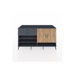 Dienni Kronos Konsol 4 Raflı 2 Çekmeceli 2 Kapaklı 176x59x99 Antrasit-Çam/Antrasit
