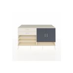 Dienni Kronos Konsol 4 Raflı 2 Çekmeceli 2 Kapaklı 176x59x99 Aytaşı-Antrasit/Aytaşı