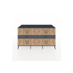 Dienni Kronos Konsol 4 Raflı 2 Çekmeceli 8 Kapaklı 176 x 59 x 99 cm Antrasit - Çam - Antrasit