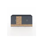 Dienni Kronos Konsol 4 Raflı 5 Çekmeceli 3 Kapaklı 176 x 59 x 99 cm Antrasit - Antrasit - Çam