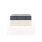 Dienni Kronos Konsol 4 Raflı 6 Çekmeceli 4 Kapaklı 176 x 59 x 99 cm Aytaşı - Aytaşı - Antrasit