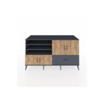 Dienni Kronos Konsol 5 Raflı 1 Çekmeceli 4 Kapaklı 176 x 59 x 99 cm Antrasit - Antrasit - Çam
