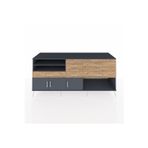 Dienni Kronos Konsol 5 Raflı 3 Çekmeceli 4 Kapaklı 220 x 59 x 99 cm Çam - Antrasit - Antrasit