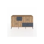 Dienni Kronos Konsol 5 Raflı 3 Çekmeceli 5 Kapaklı 176 x 59 x 99 cm Çam - Antrasit - Çam