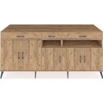 Dienni Kronos Konsol 5 Raflı 3 Çekmeceli 5 Kapaklı 220 x 59 x 99 cm Çam - Çam - Çam