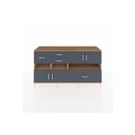 Dienni Kronos Konsol 5 Raflı 4 Çekmeceli 4 Kapaklı 176 x 59 x 99 cm Antrasit - Çam