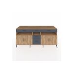 Dienni Kronos Konsol 5 Raflı 5 Çekmeceli 4 Kapaklı 220 x 59 x 99 cm Antrasit - Çam - Çam