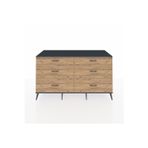 Dienni Kronos Konsol 6 Çekmeceli 176 x 59 x 99 cm Çam - Çam - Antrasit