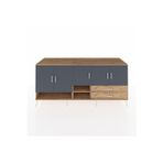Dienni Kronos Konsol 6 Raflı 2 Çekmeceli 5 Kapaklı 220 x 59 x 99 cm Çam - Antrasit - Çam