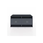 Dienni Kronos Konsol 6 Raflı 4 Kapaklı 176 x 59 x 99 cm Antrasit - Antrasit - Çam