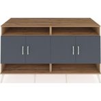 Dienni Kronos Konsol 6 Raflı 4 Kapaklı 176x59x99 Çam-Antrasit