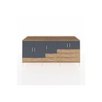 Dienni Kronos Konsol 6 Raflı 6 Çekmeceli 5 Kapaklı 220 x 59 x 99 cm Antrasit - Çam - Çam