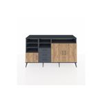 Dienni Kronos Konsol 7 Raflı 3 Çekmeceli 3 Kapaklı 176 x 59 x 99 cm Antrasit - Çam - Antrasit