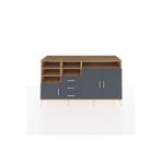 Dienni Kronos Konsol 7 Raflı 3 Çekmeceli 3 Kapaklı 176 x 59 x 99 cm Antrasit - Çam