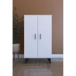 Dienni Lıj1500002aacyca 2 Kapaklı, Ayarlanabilir Raflı Çok Amaçlı Dolap, Mutfak Dolabı, Banyo Dolabı Beyaz, 101X60x30 Cm
