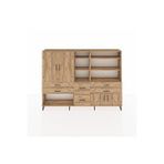 Dienni Mobilya Arges Dolap 10 Raflı 6 Çekmeceli 4 Kapaklı 220x30x163 Çam-çam Çok Renkli
