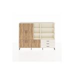 Dienni Mobilya Arges Dolap 11 Raflı 3 Çekmeceli 5 Kapaklı 220x30x163 Aytaşı-çam/aytaşı