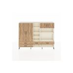 Dienni Mobilya Arges Dolap 12 Raflı 4 Çekmeceli 4 Kapaklı 220x30x163 Aytaşı-çam
