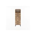 Dienni Mobilya Arges Dolap 2 Raflı 4 Çekmeceli Tek Kapaklı 44x30x134 Çam-çam