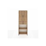 Dienni Mobilya Arges Dolap 4 Raflı 2 Çekmeceli 2 Kapaklı 88x30x243 Çam-çam