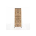Dienni Mobilya Arges Dolap 4 Raflı 4 Çekmeceli 4 Kapaklı 88x30x243 Çam-çam