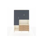 Dienni Mobilya Arges Dolap 6 Raflı 3 Çekmeceli 3 Kapaklı 132x30x195 Aytaşı-çam/antrasit