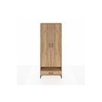 Dienni Mobilya Arges Dolap 6 Raflı Tek Çekmeceli 2 Kapaklı 88x30x221 Çam-çam