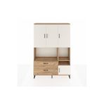 Dienni Mobilya Arges Dolap 7 Raflı 2 Çekmeceli 4 Kapaklı 132x30x195 Çam-çam/aytaşı