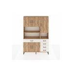Dienni Mobilya Arges Dolap 9 Raflı 5 Çekmeceli 5 Kapaklı 132x30x195 Çam-çam/aytaşı