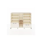Dienni Mobilya Hyperion Dolap 10 Raflı 2 Çekmeceli 4 Kapaklı 220x44x163 Aytaşı-çam/aytaşı Çok Renkli