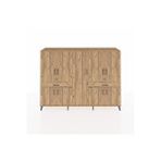 Dienni Mobilya Hyperion Dolap 12 Raflı 2 Çekmeceli 8 Kapaklı 220x44x163 Çam-çam Çok Renkli