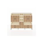Dienni Mobilya Hyperion Dolap 12 Raflı 4 Çekmeceli 5 Kapaklı 220x44x163 Aytaşı-çam Çok Renkli