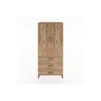 Dienni Mobilya Hyperion Dolap 4 Raflı 3 Çekmeceli 2 Kapaklı 88x44x195 Çam-çam